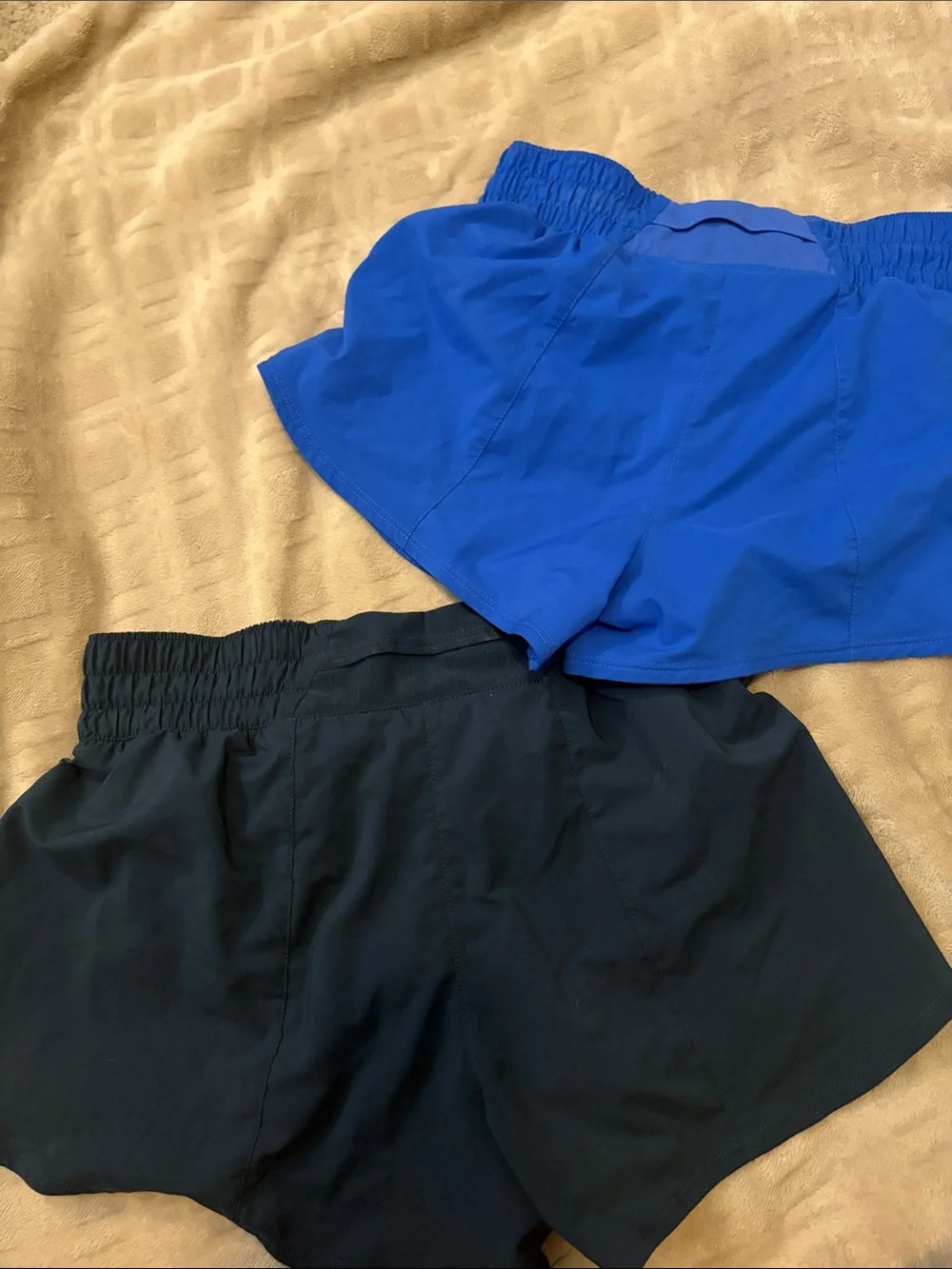 Nike Women's Athletic Shorts Duo in Royal Blue and dark green